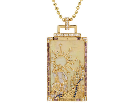 Sorellina L'Imperatrice  Empress Tarot Card Necklace