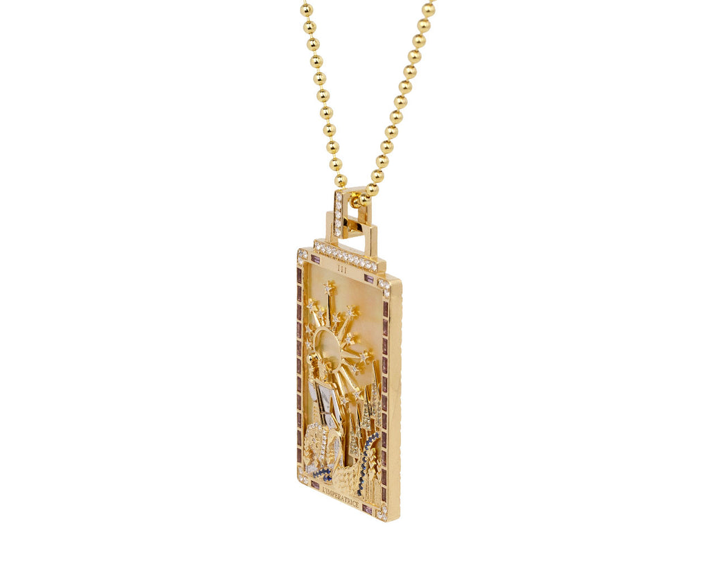 Sorellina L'Imperatrice  Empress Tarot Card Necklace Side Shot