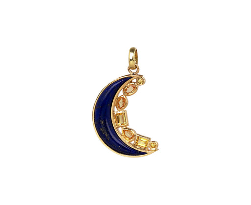 Sorellina Lapis and Yellow Sapphire Mini Monroe Crescent Pendant ONLY