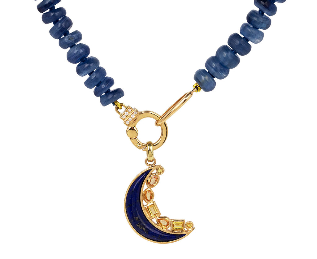 Sorellina Lapis and Yellow Sapphire Mini Monroe Crescent Pendant ONLY On Chain