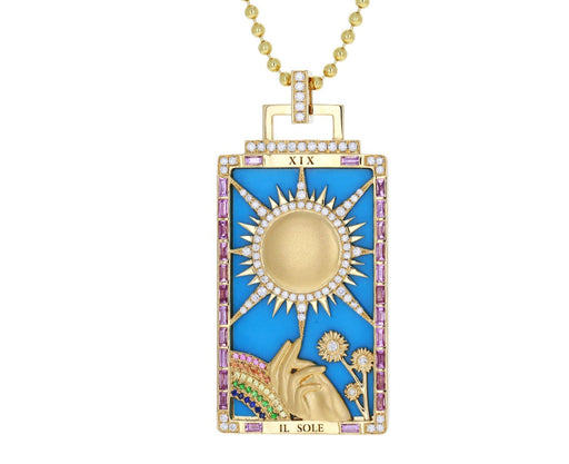 Il Sole Tarot Card Pendant Necklace