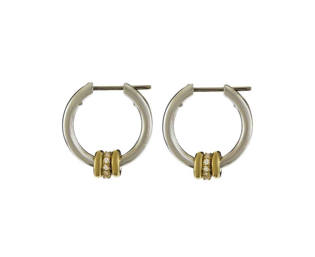 Silver Ara Diamond Hoop Earrings - TWISTonline 
