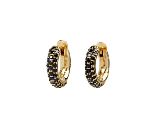 Spinelli Kilcollin Triple Black Diamond Macro Hoop Earrings