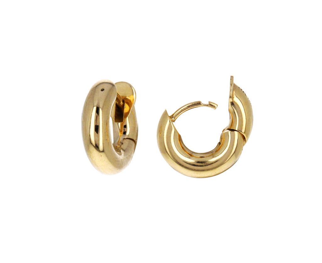 Gold Mini Macro Hoop Earrings