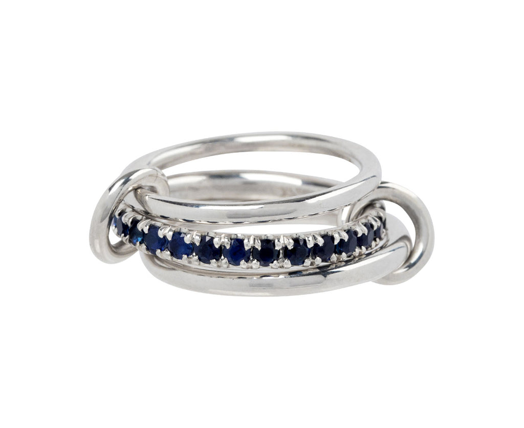 Spinelli Kilcollin Blue Sapphire and Silver Petunia Ring