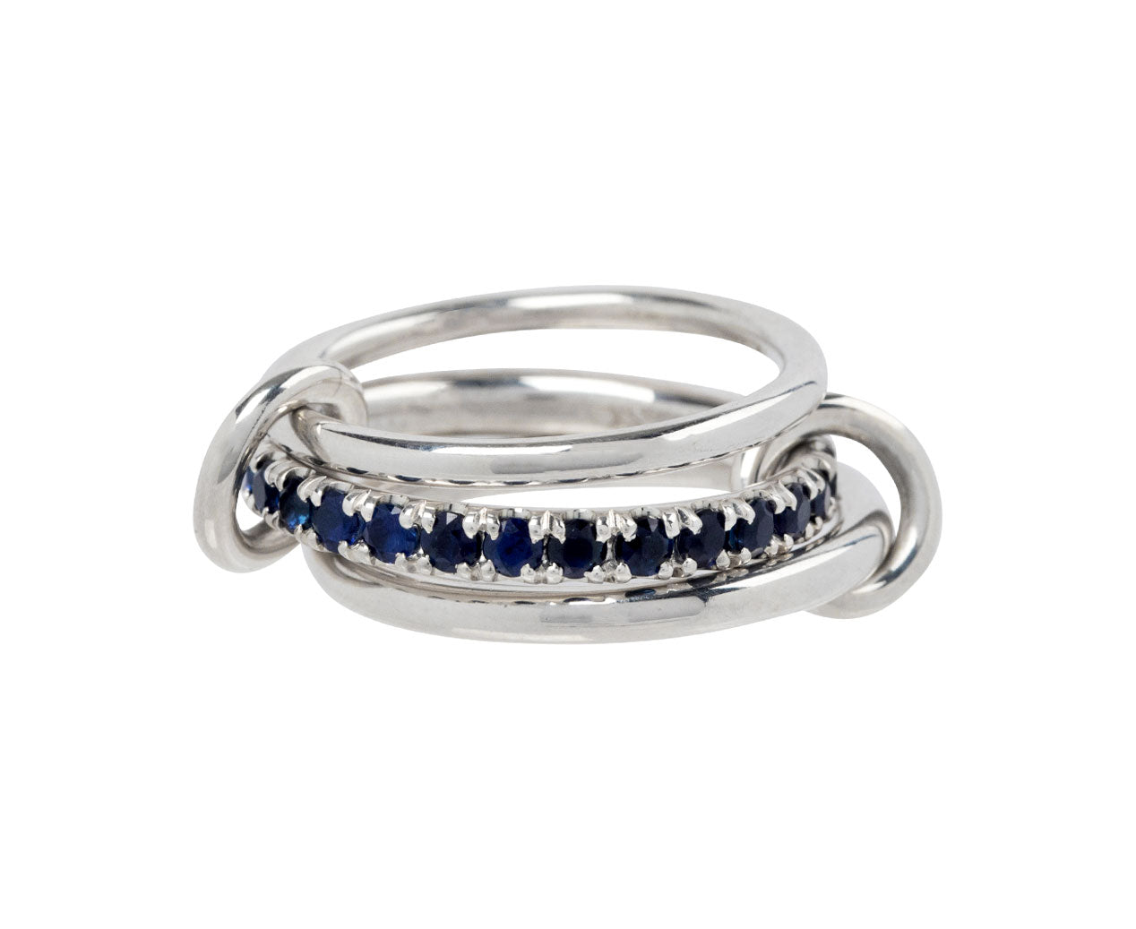 Spinelli Kilcollin Blue Sapphire and Silver Petunia Ring