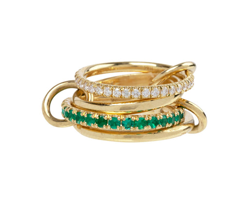 Spinelli Kilcollin Diamond and Emerald Halley Ring