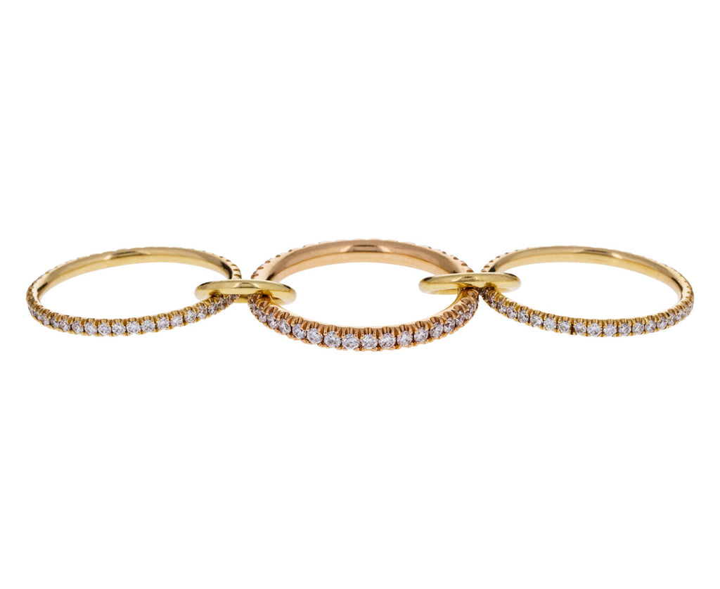 Ursula Diamond Pavé Triple Ring - TWISTonline 