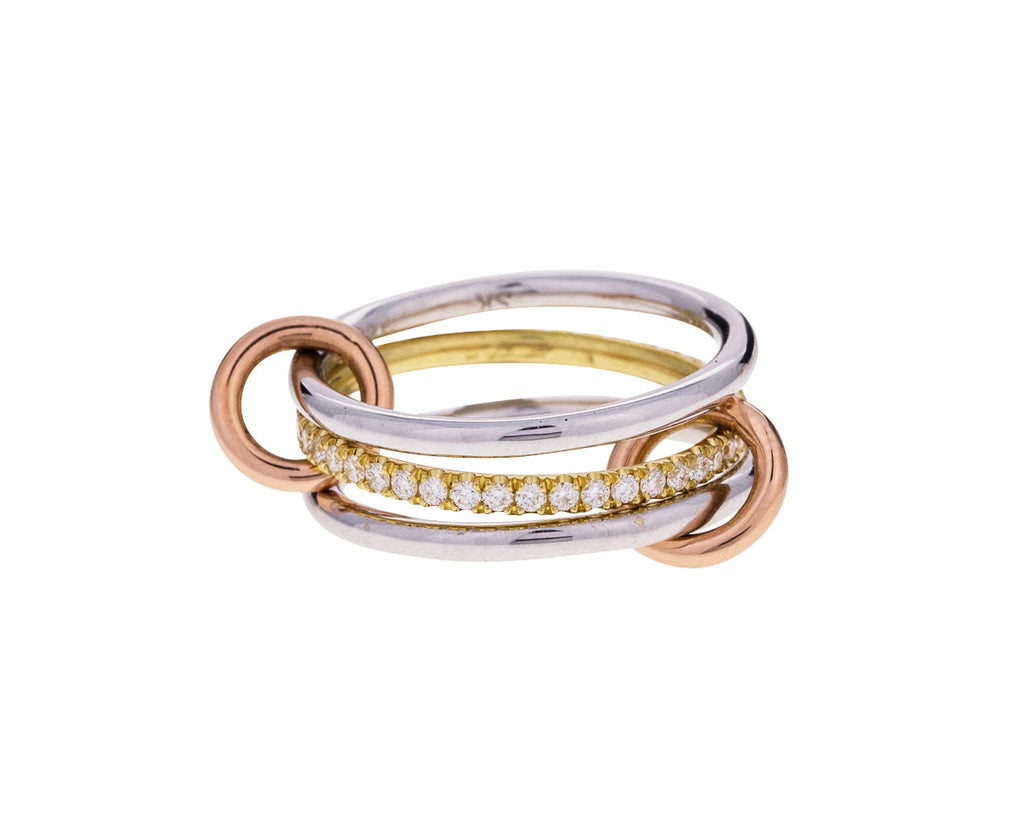 【SPINELLI KILCOLLIN】white and rose gold diamond rings Luxury Rings | Spinelli Kilcollin