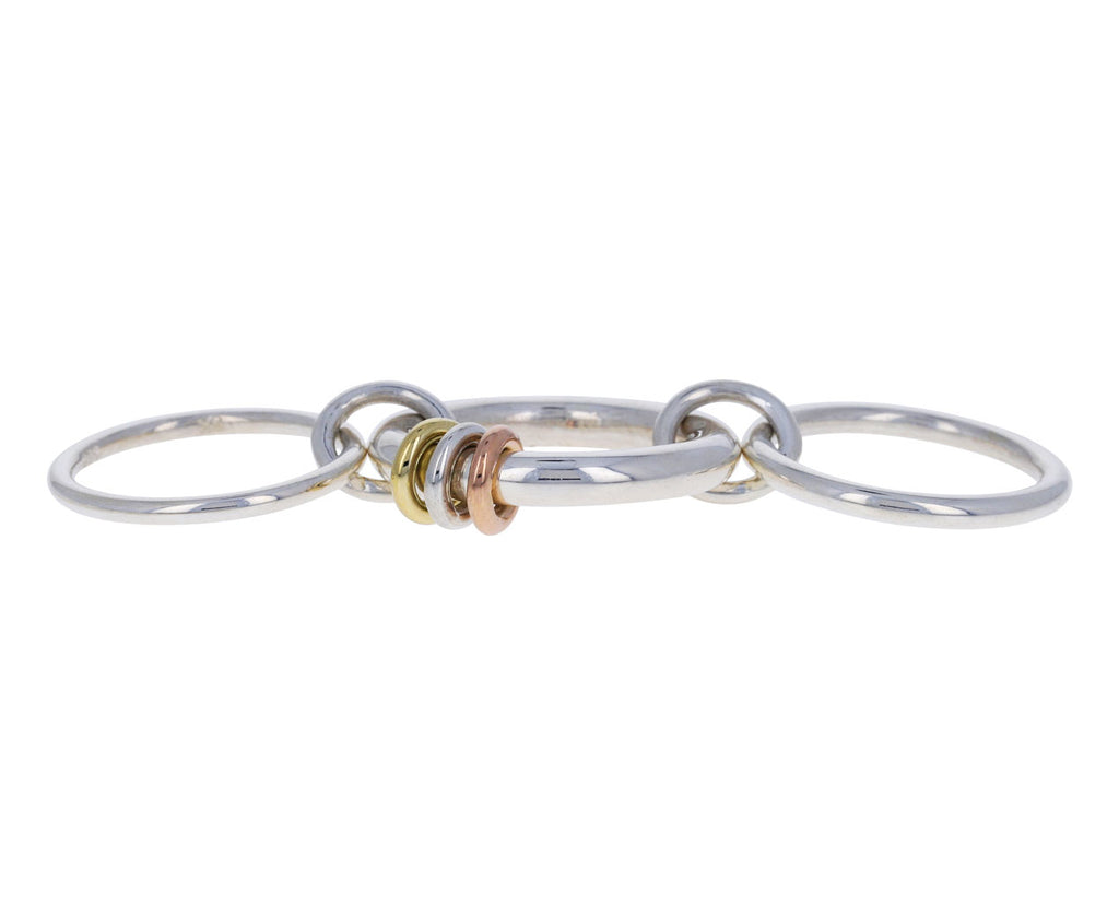 Gemini Three Link Silver and Gold Ring