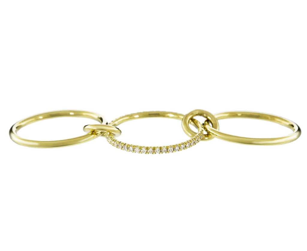 Gold and Diamond Triple Sonny Ring - TWISTonline 