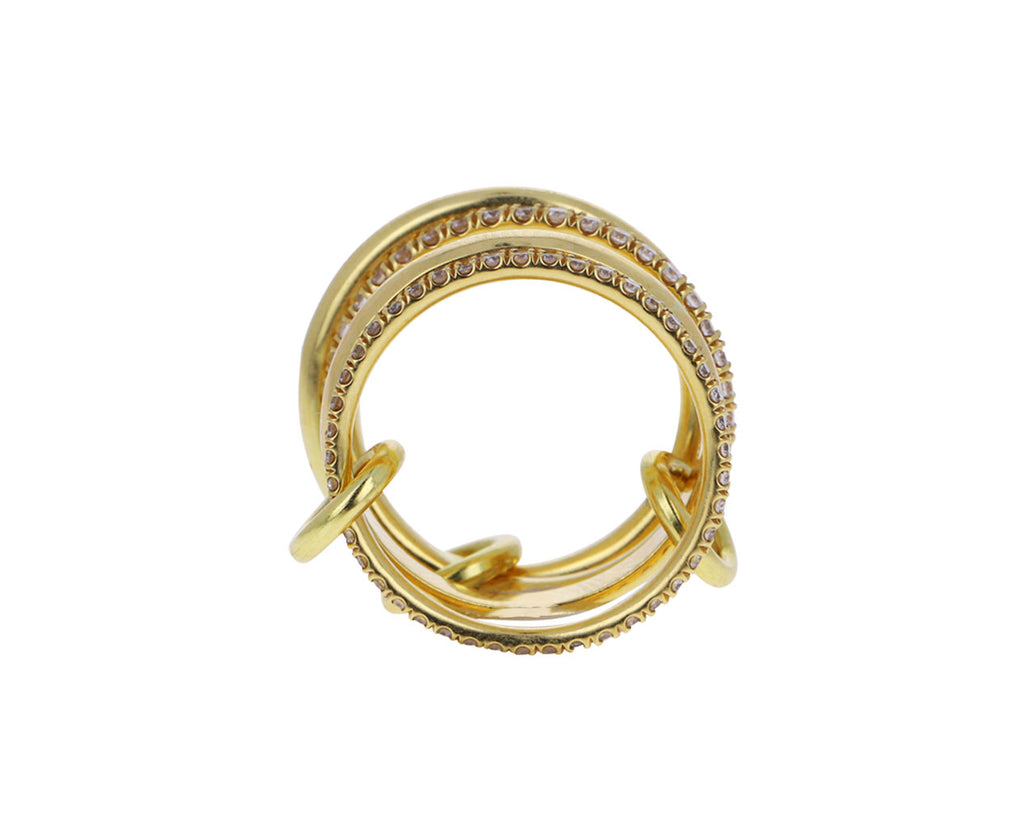 Gold and Diamond Polaris Four Ring Band