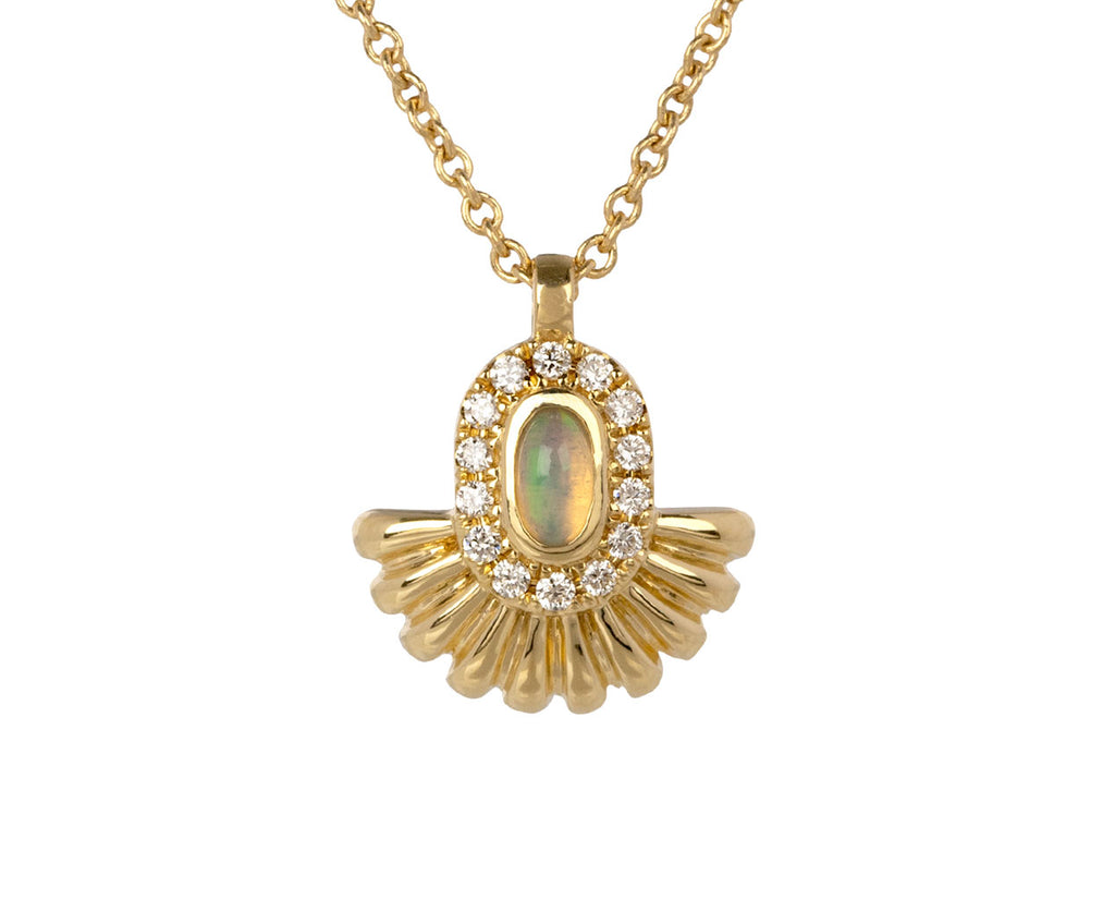 Opal and Diamond Alara Sunburst Necklace