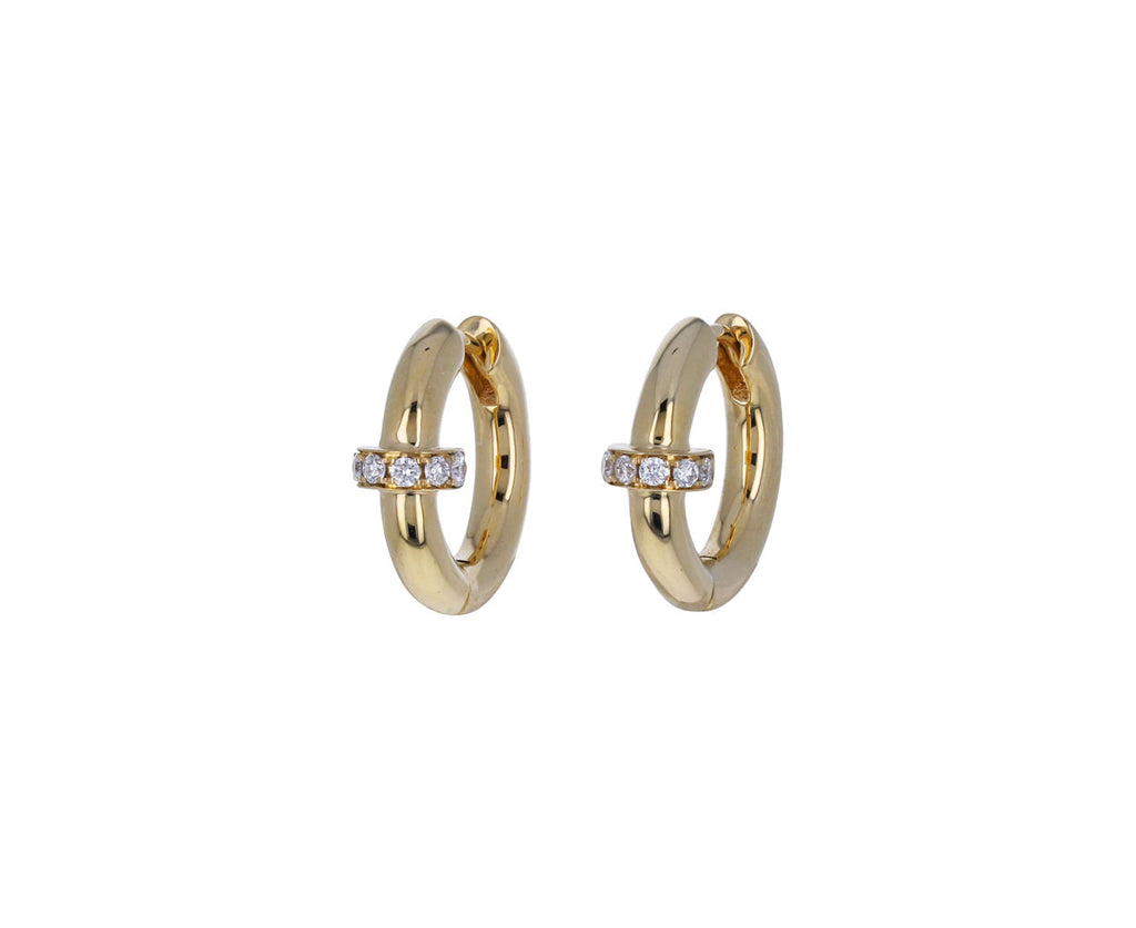 Diamond Idris Minor Hoop Earrings - TWISTonline 