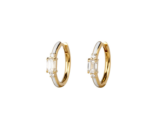 State Property Parameswara Bone White Hoop Earrings