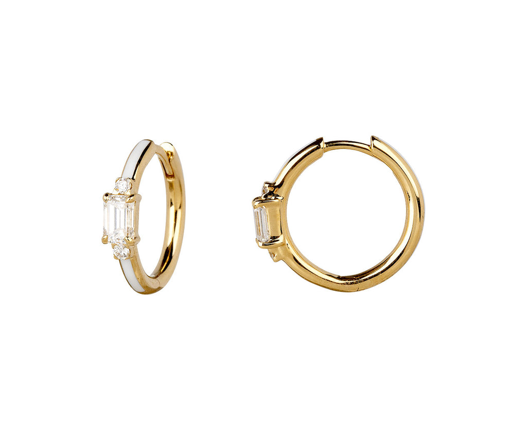 State Property Parameswara Bone White Hoop Earrings Side View