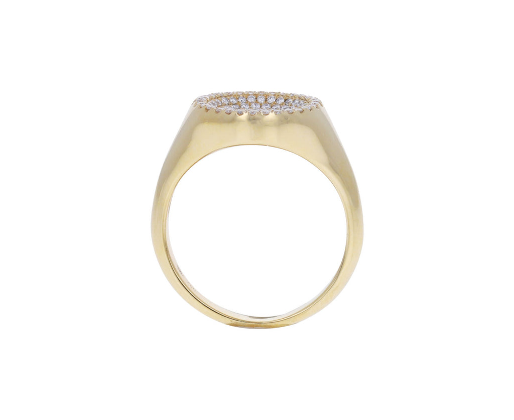 Diamond Drew Signet Ring