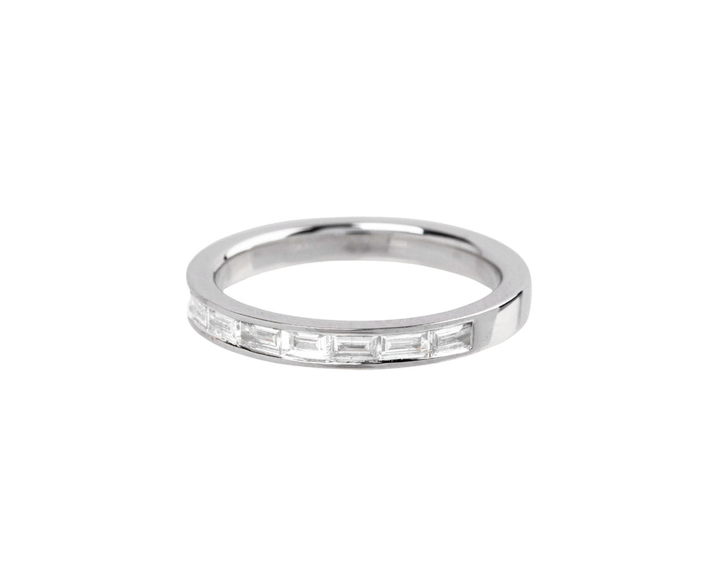 State Property Baguette Diamond Half Eternity Band Side View