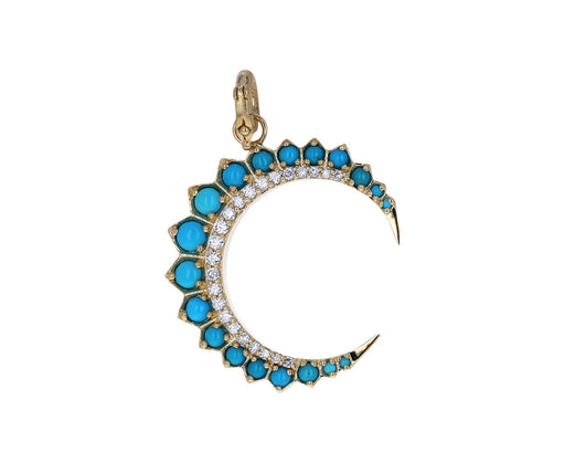 Turquoise and Diamond Crescent Estelle Charm ONLY