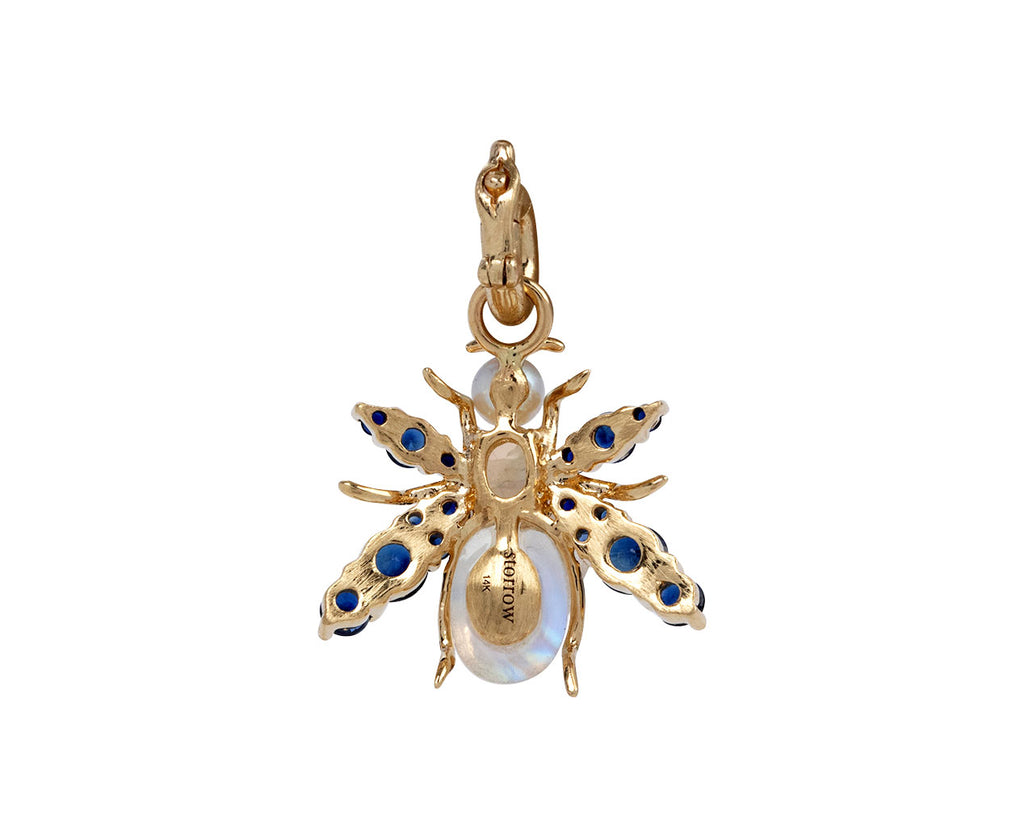 Storrow Blue Sapphire and Moonstone Beatrice Bee Charm ONLY Back