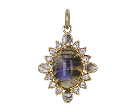 Labradorite Diamond Nora Charm ONLY