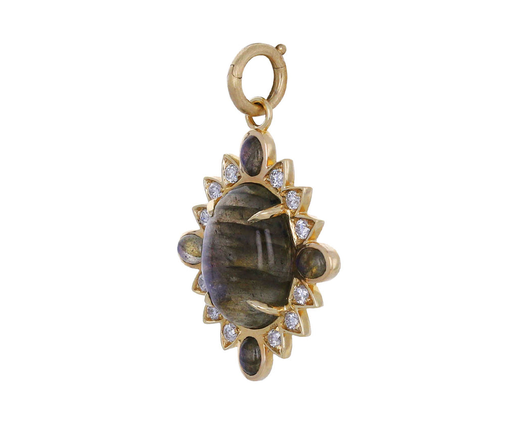 Labradorite Diamond Nora Charm ONLY