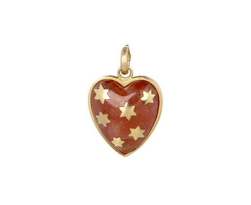 Rhodochrosite Anna Heart Charm Pendant ONLY