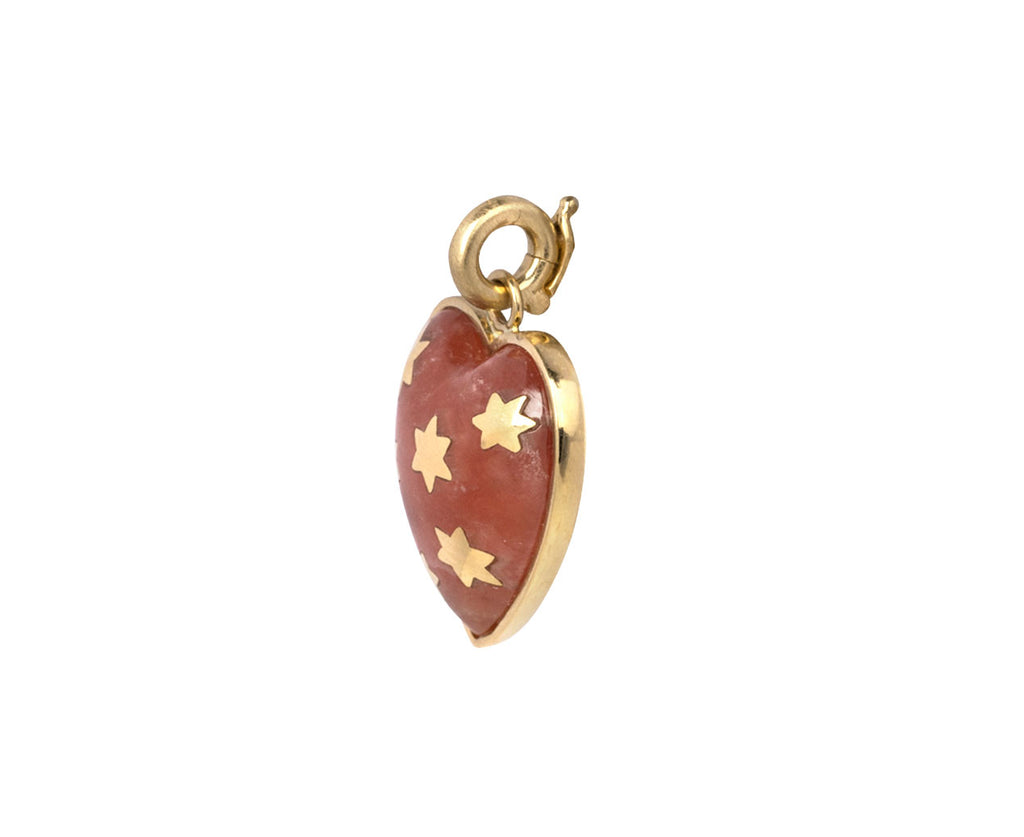 Rhodochrosite Anna Heart Charm Pendant ONLY