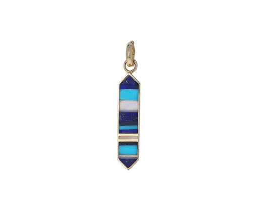 Multi Gem Striped Ribbon Plaque Elizabeth Charm ONLY - TWISTonline 