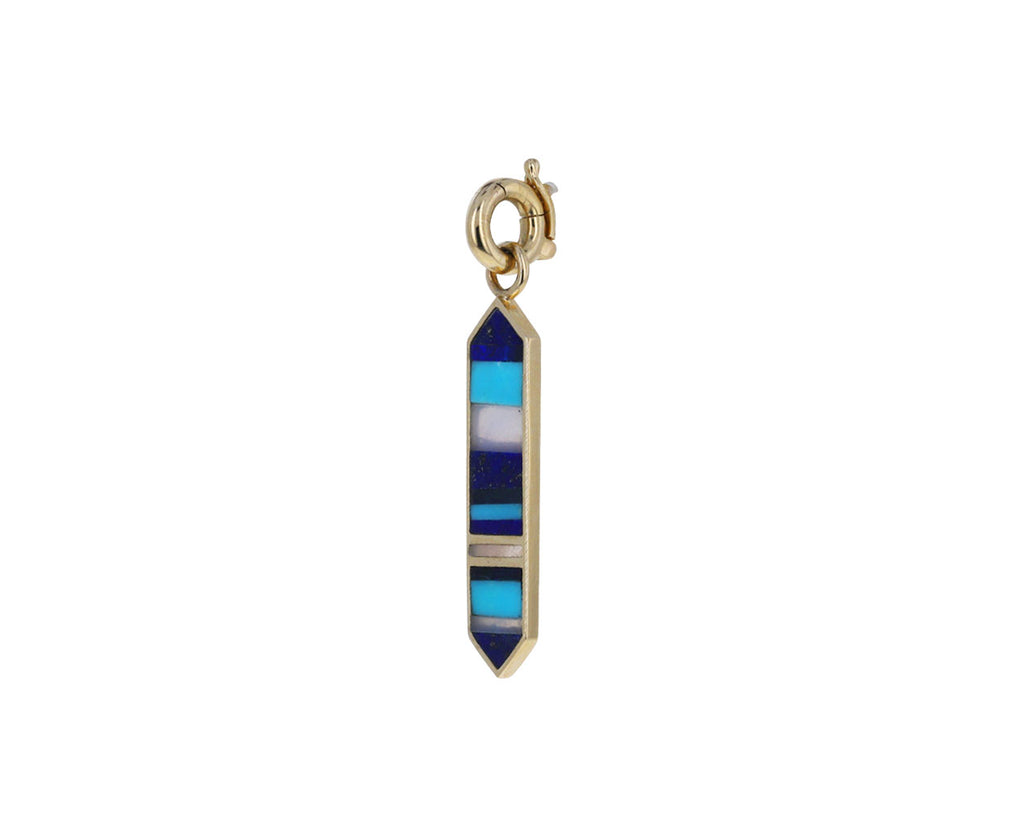 Multi Gem Striped Ribbon Plaque Elizabeth Charm ONLY - TWISTonline 