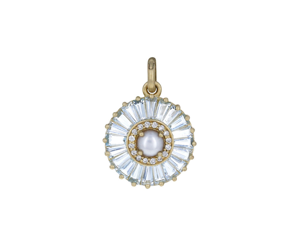Aquamarine Pearl Emily Charm Pendant ONLY