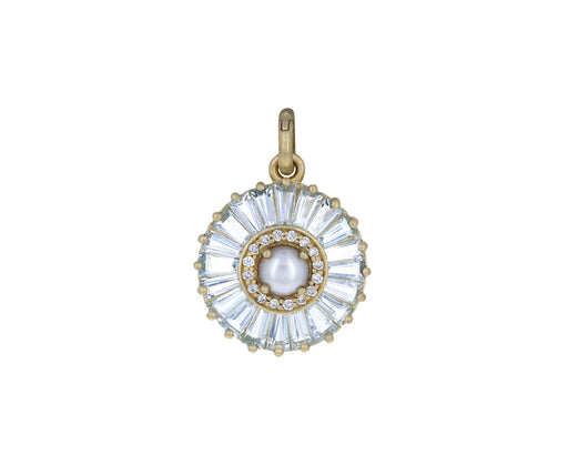 Aquamarine Pearl Emily Charm Pendant ONLY