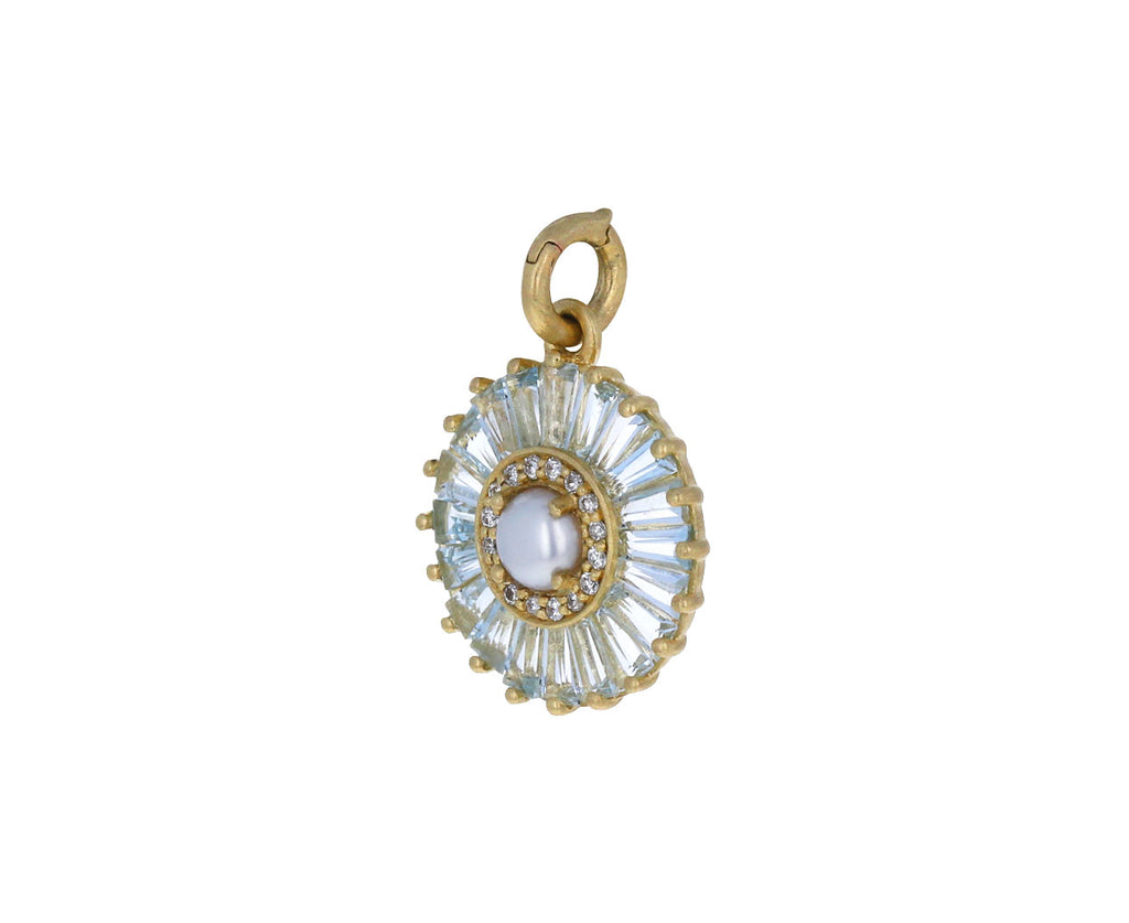 Aquamarine Pearl Emily Charm Pendant ONLY