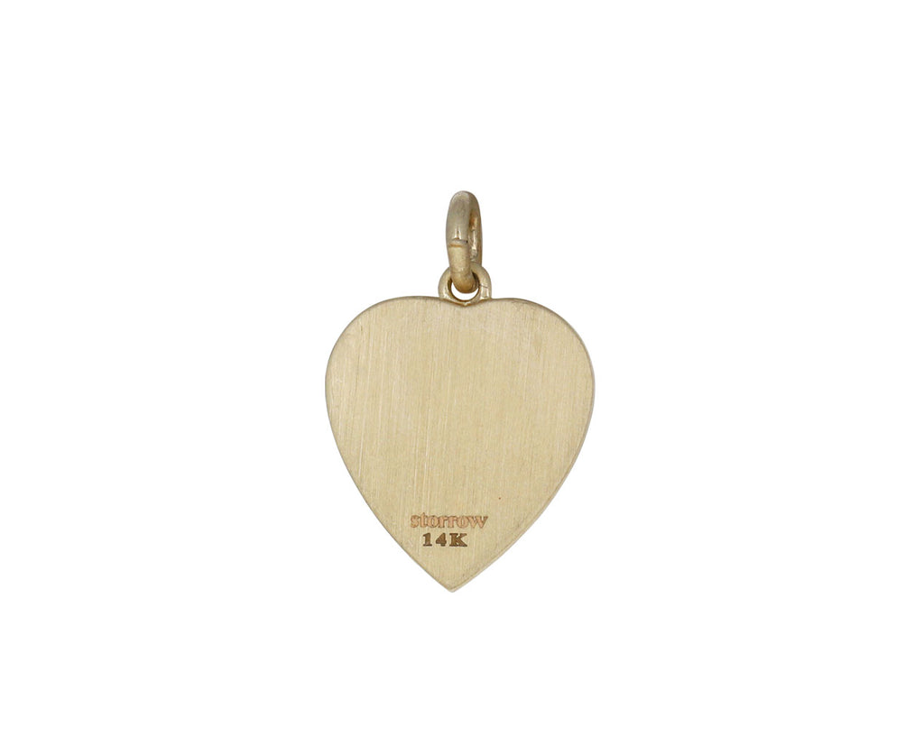 Large Pink Opal and Diamond Alana Heart Charm Pendant ONLY