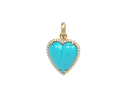 Storrow Large Turquoise and Diamond Alana Heart Charm ONLY