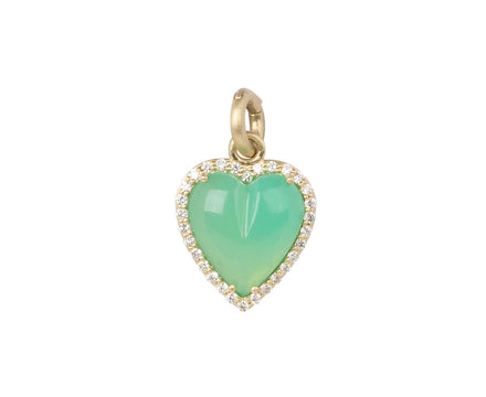 Chrysoprase Diamond Alana Heart Charm ONLY
