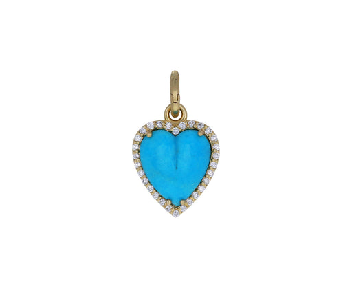 Turquoise Diamond Heart Alana Charm ONLY