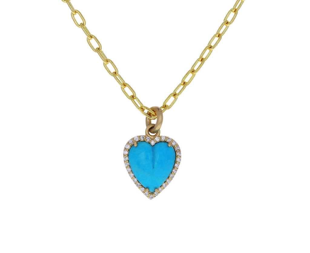 Turquoise Diamond Heart Alana Charm ONLY