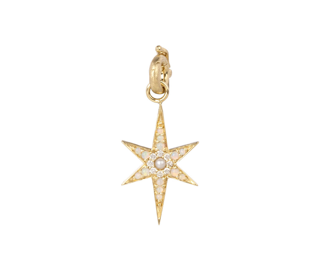 Pearl, Diamond and Opal Star Stella Charm Pendant ONLY