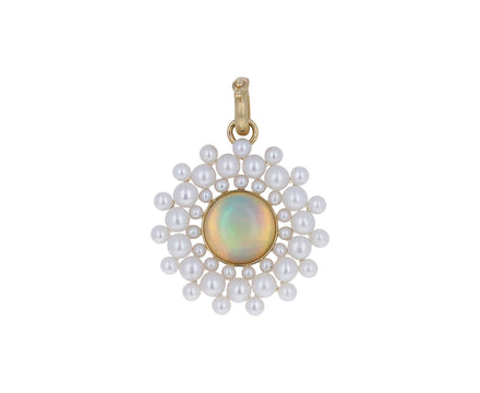 Opal and Pearl Juliet Cluster Charm ONLY