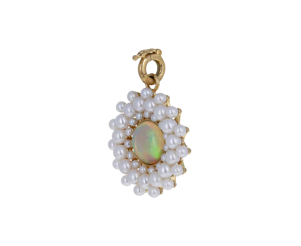Opal and Pearl Juliet Cluster Charm ONLY