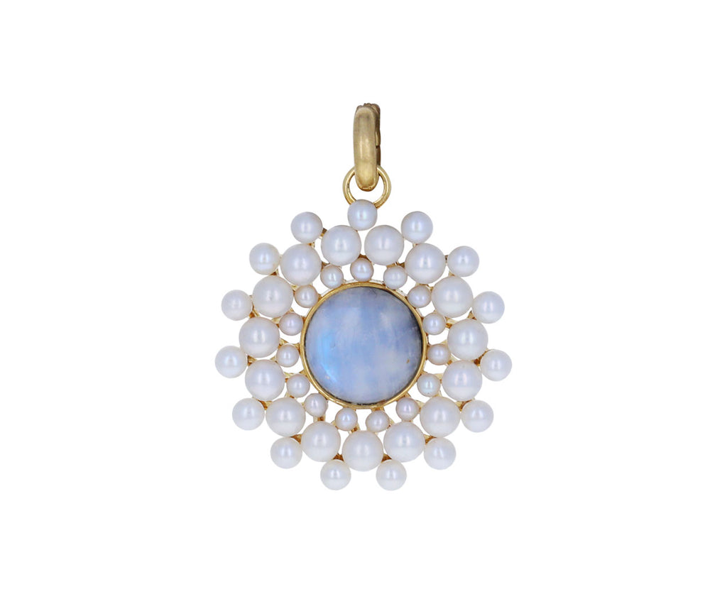 Blue Moonstone and Pearl Juliet Cluster Charm ONLY