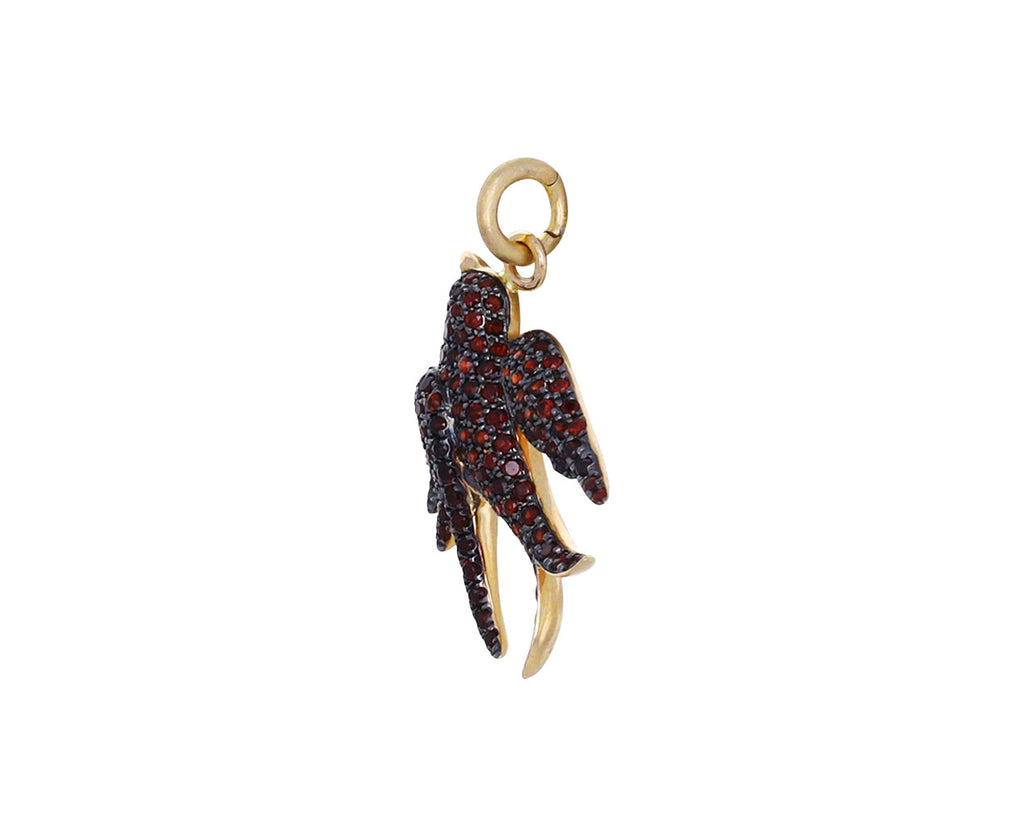 Garnet Birdie Charm Pendant ONLY