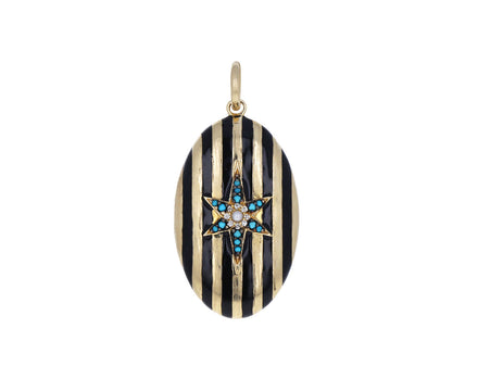 Striped Enamel Lillian Locket Charm ONLY