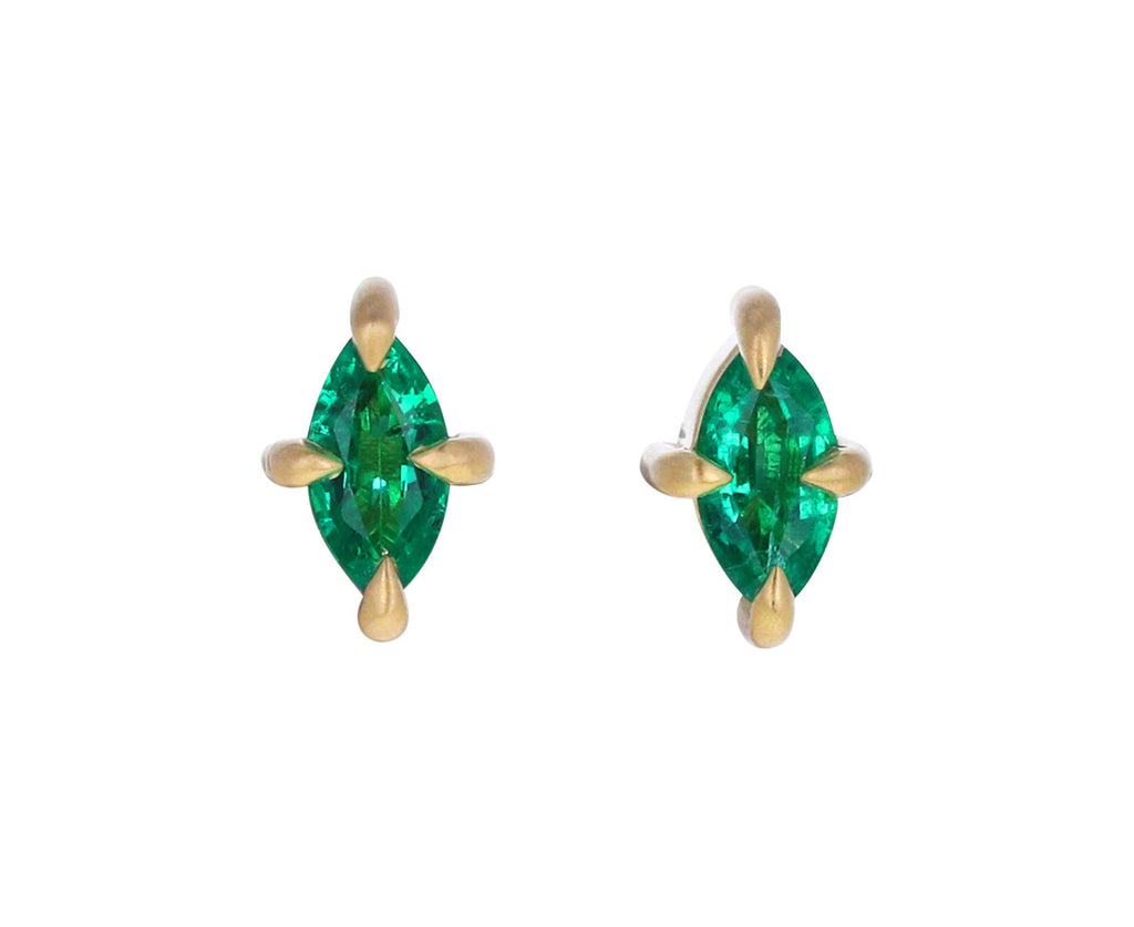 Emerald Marquise Stud Earrings