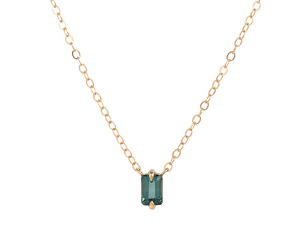 Blue Tourmaline Pendant Necklace
