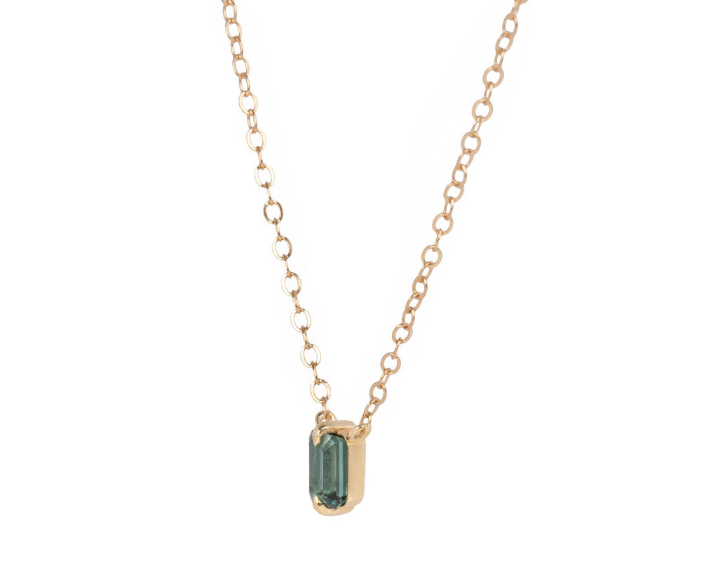 Blue Tourmaline Pendant Necklace