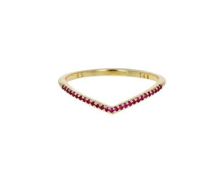 Ruby V Stack Ring