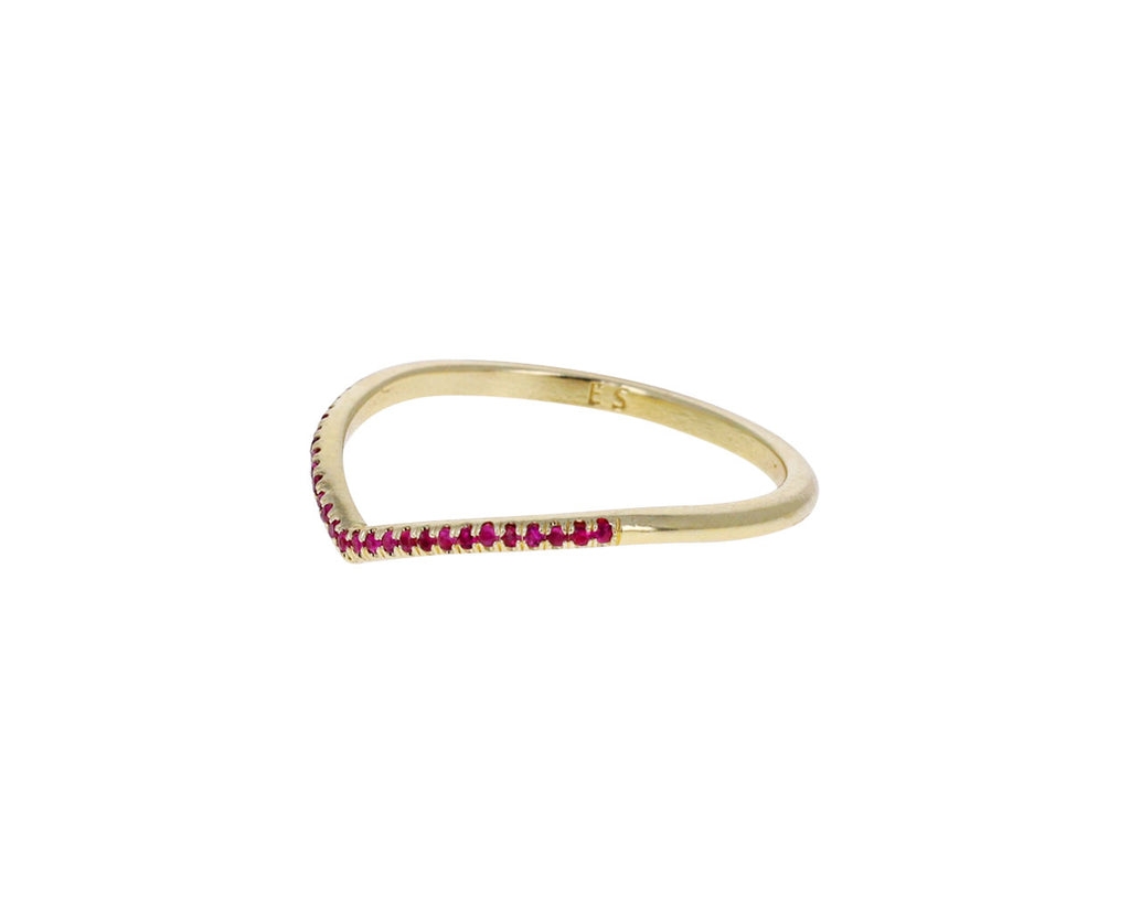 Ruby V Stack Ring