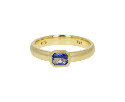 Radiant Cut Blue Sapphire Ring
